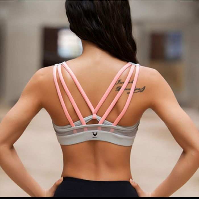 High Impact Racerback Mesh Sports Bra